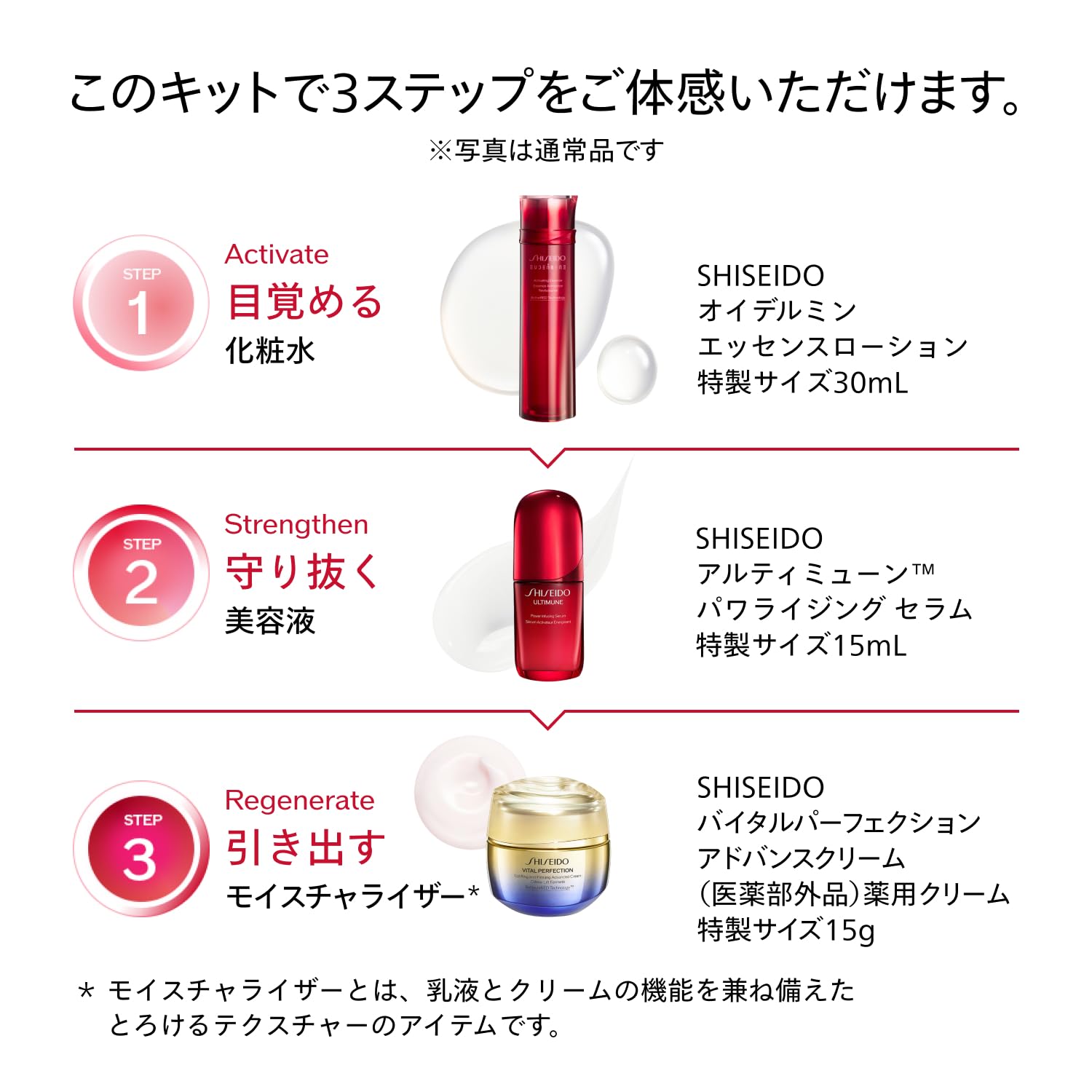 시세이도 얼티뮨 트라이얼 키트 15mL 30mL 15g 기초화장품 세트 이미지 3
