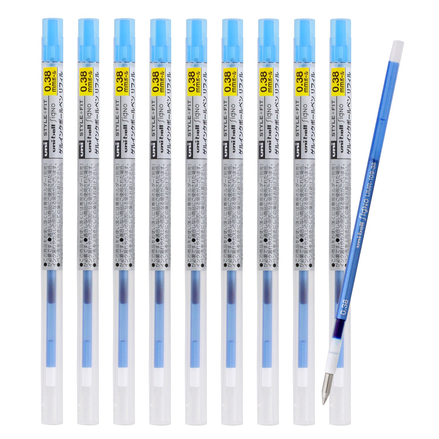 미쓰비시 연필 스타일핏 시그노 라이트블루 UMR109388 0.38mm 겔잉크 리필심 단품