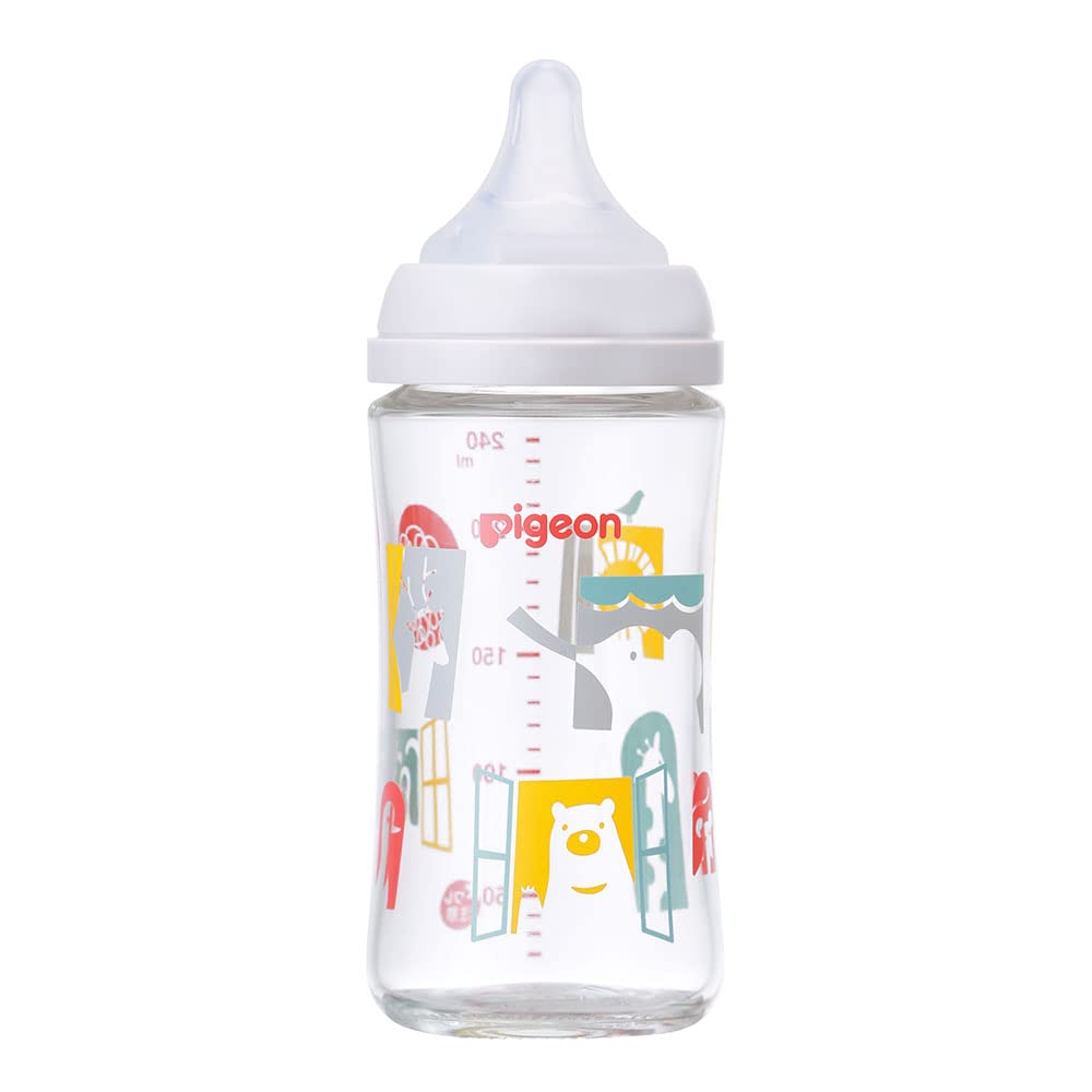 피죤 모유실감 Zoo 내열유리 젖병 240ml 3개월