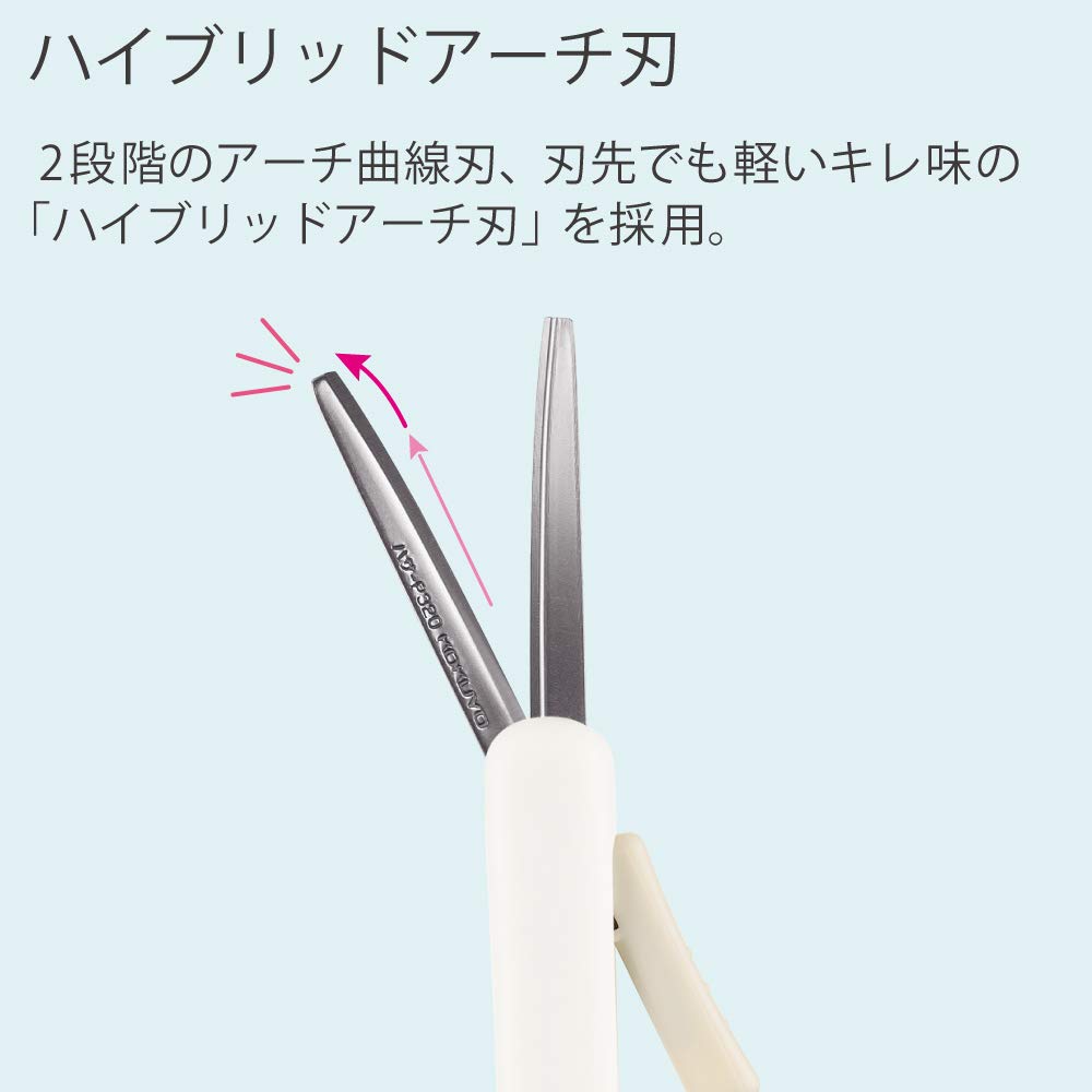 코쿠요 사쿠사포셰 화이트 하사-P320W 휴대용 가위 글루리스날 이미지 4