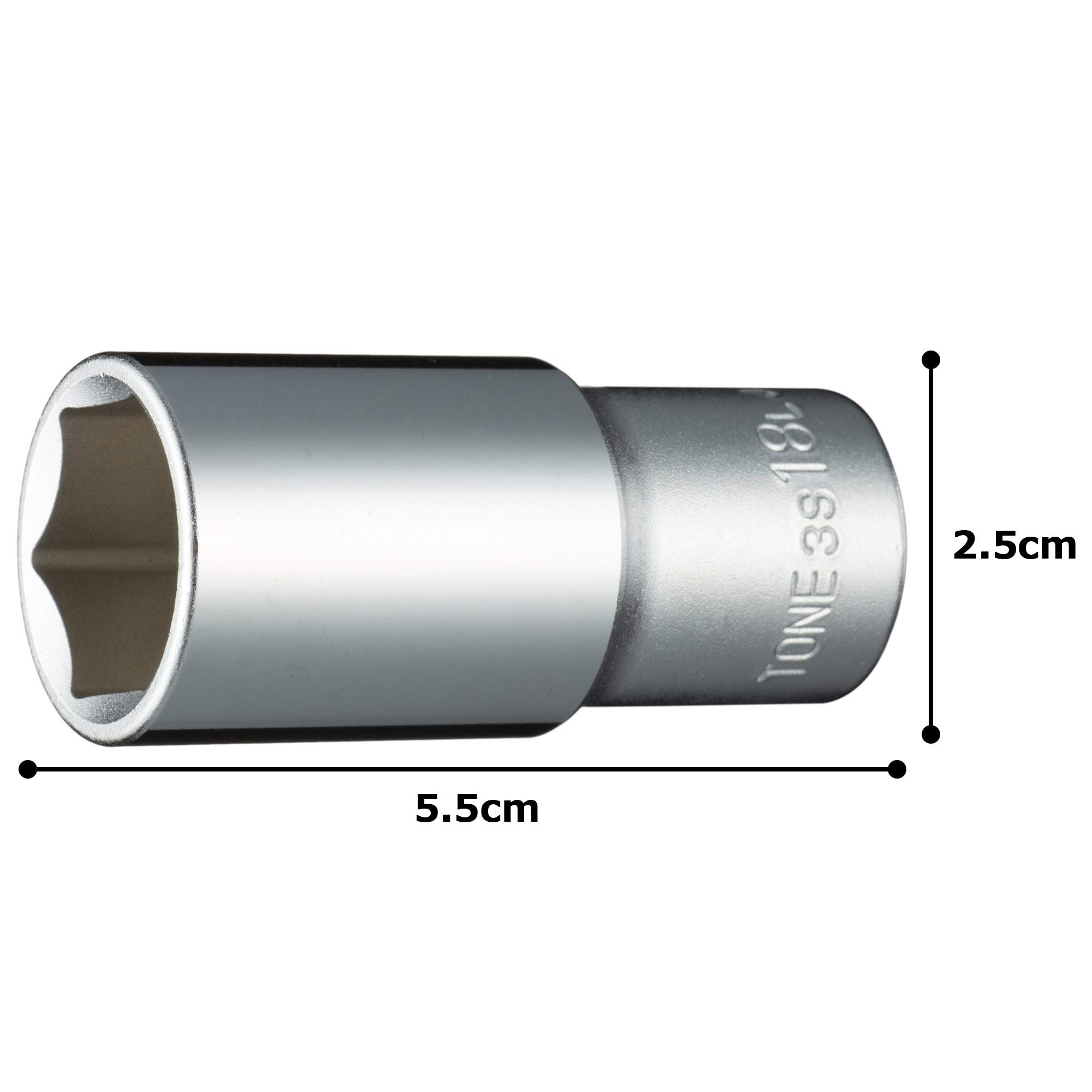 토네 HP3S-18L 6각 딥소켓 9.5mm 18mm 이미지 5