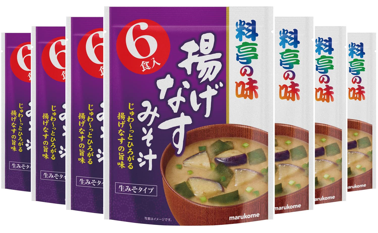 마루코메 료테이노아지 튀긴가지 즉석 미소된장국 6식 7개입