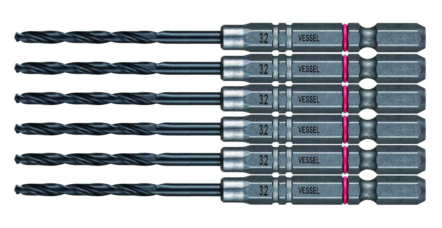 베셀 쿠션 드릴 철공용 드릴 비트 3.2mm 6개입 AMD6P-3.2