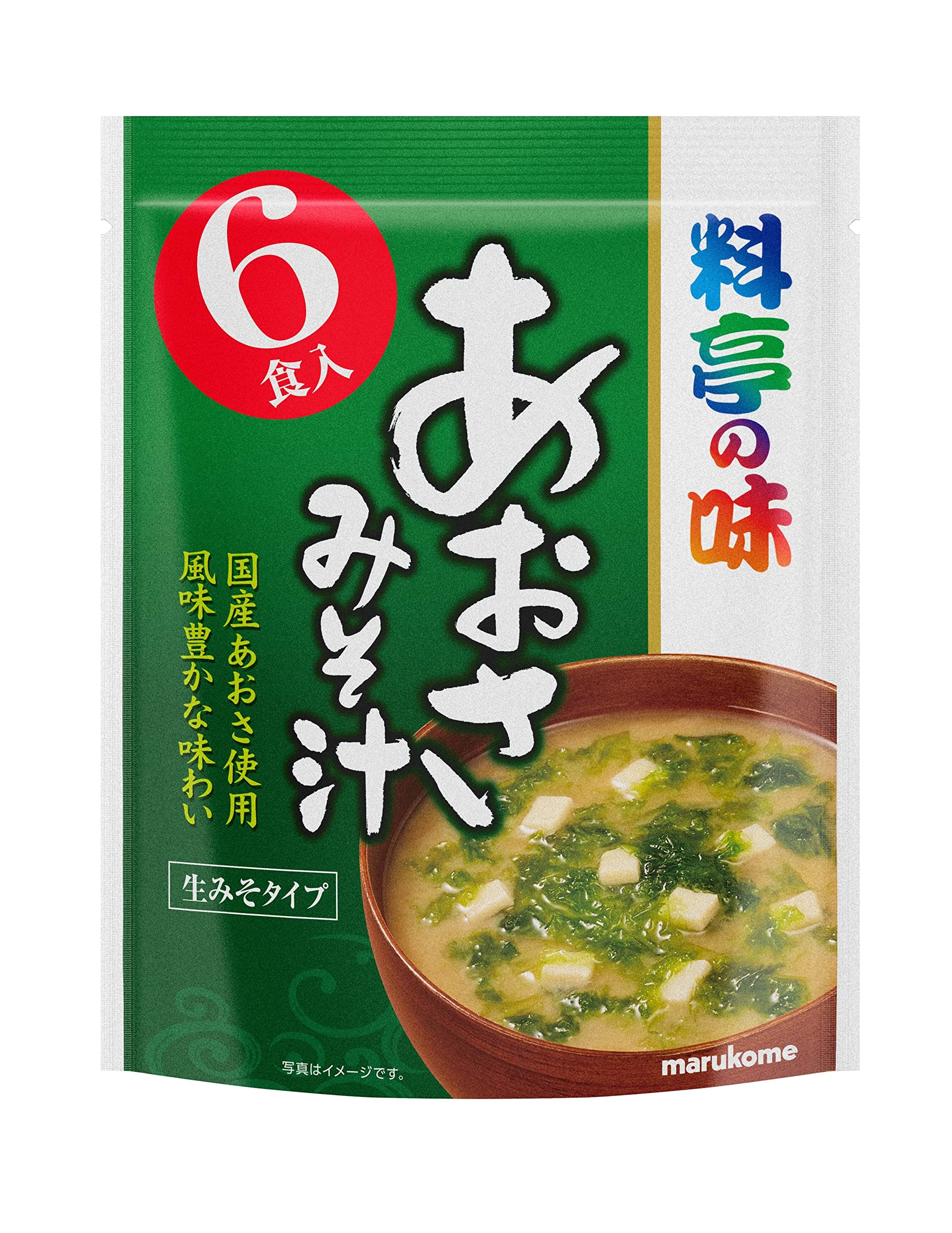 마루코메 료테이노아지 아오사 즉석 미소된장국 6식 7개입 국산 파래 사용 이미지 2