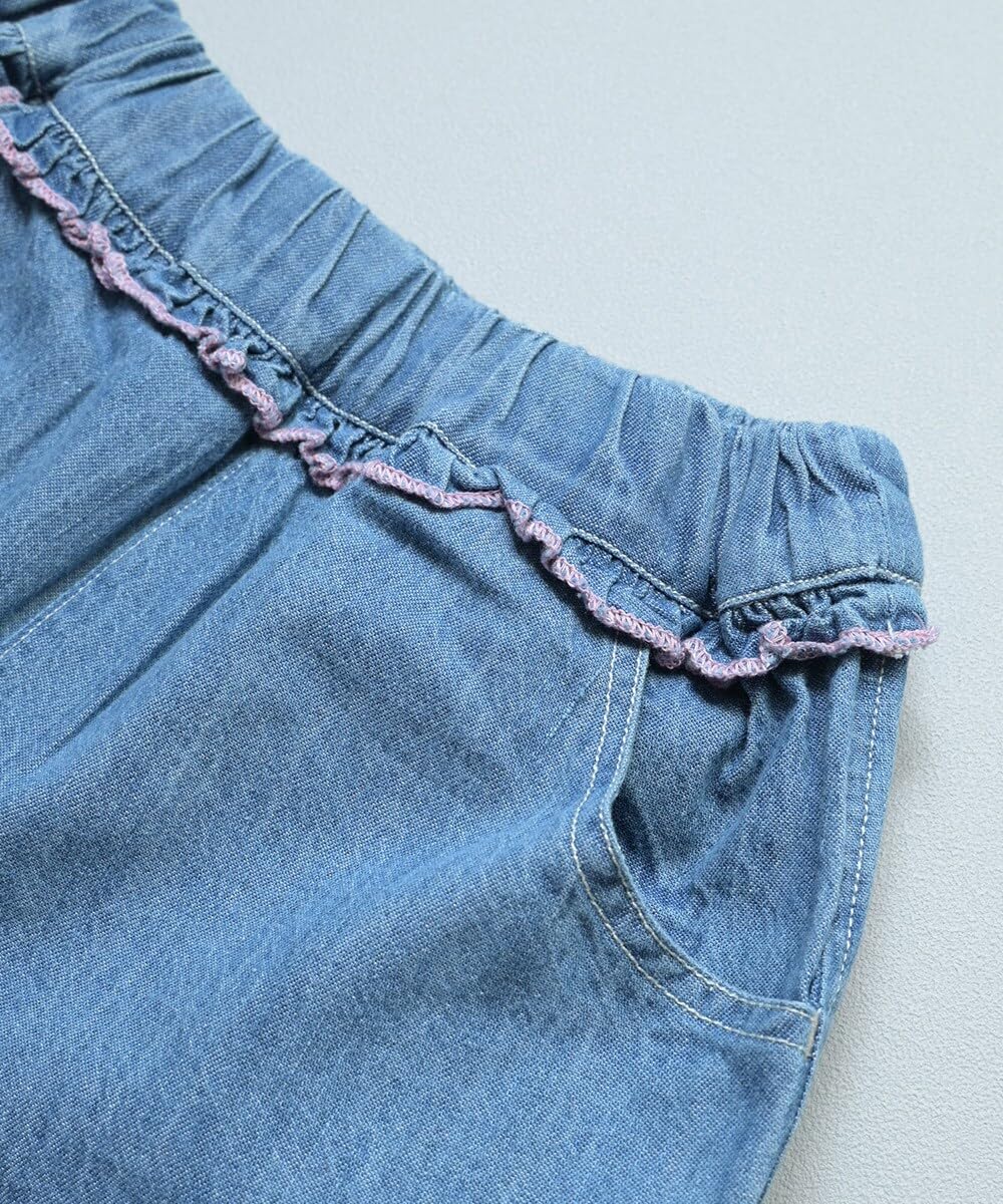 마키즈 데님 프릴 반바지 Ｃ７０네이비 95 이미지 6