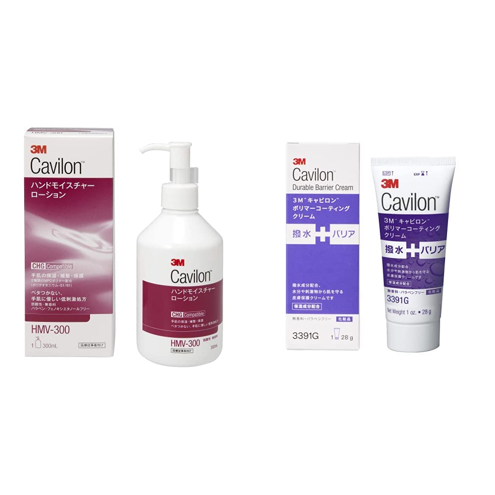 3M 캐빌론 핸드 모이스처 로션 300mL 및 폴리머 코팅 크림 28g 세트 3391G