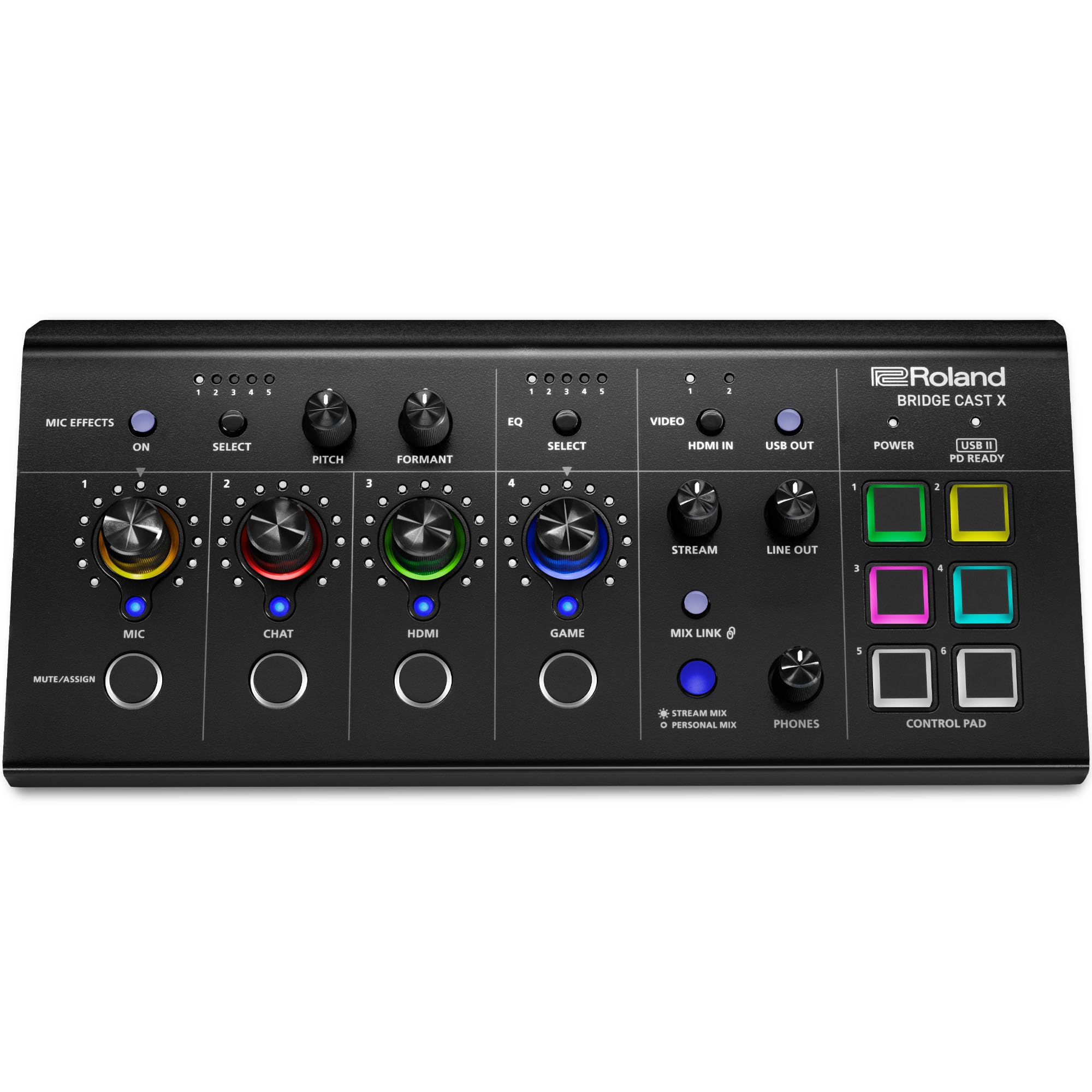 롤랜드 BRIDGECSTX HDMI 비디오 캡처 게이밍 오디오 믹서 스트리밍용