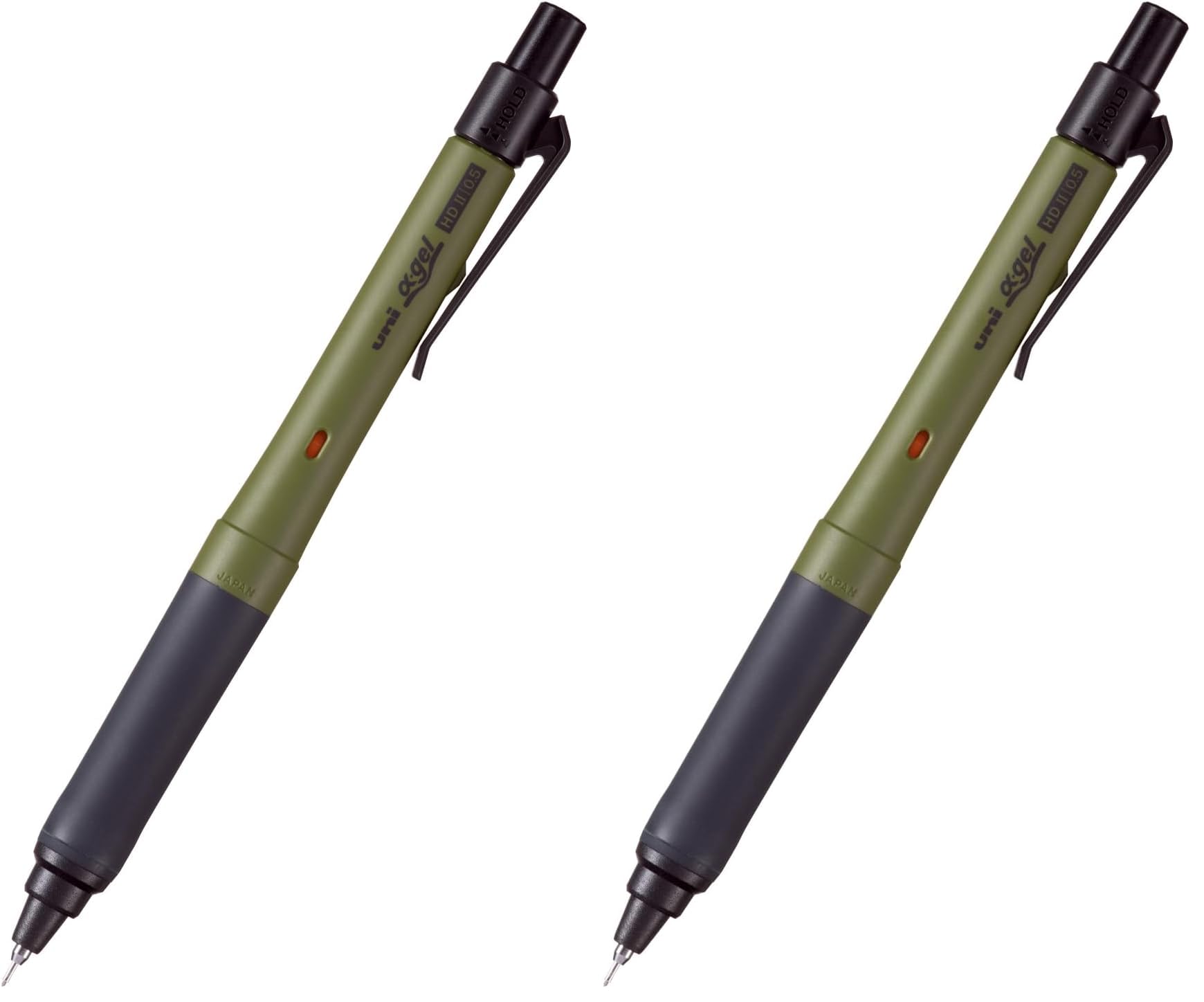 미쓰비시 연필 알파겔 스위치 다크올리브 M51009GG1P.18 0.5mm 0.5mm 2개