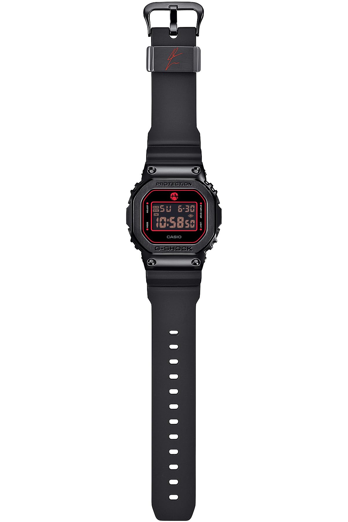 카시오 지샥 하치무라 루이 시그니처 GM-5600RH-1JR 손목시계 한정판:블랙 레드 이미지 2