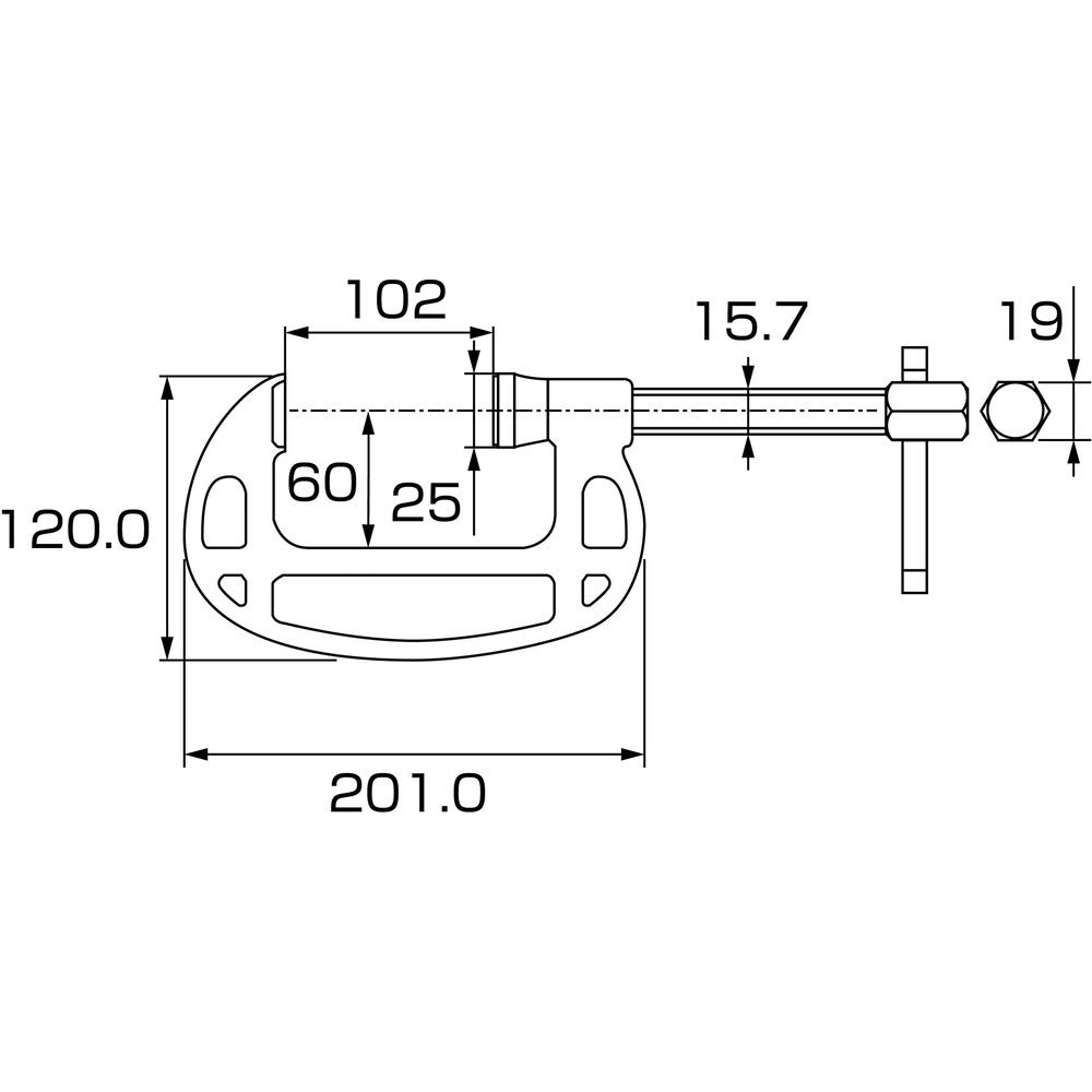롭텍스 B100V 103mm 샤코만력 C형 클램프 이미지 5