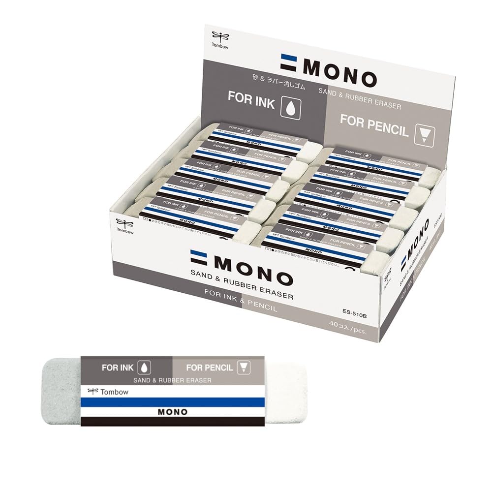톰보 MONO 샌드 지우개 40개입 ES-510B-40P 이미지 1