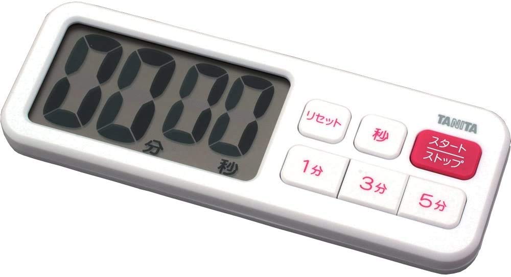 타니타 TD-395 화이트 대화면 주방 학습 타이머 100분