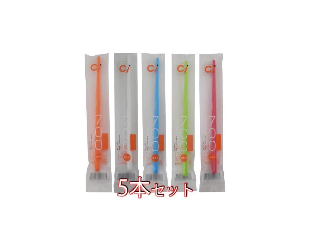 Ci메디컬 Ci700 5입 초극세 라운드모 칫솔 보통 세트