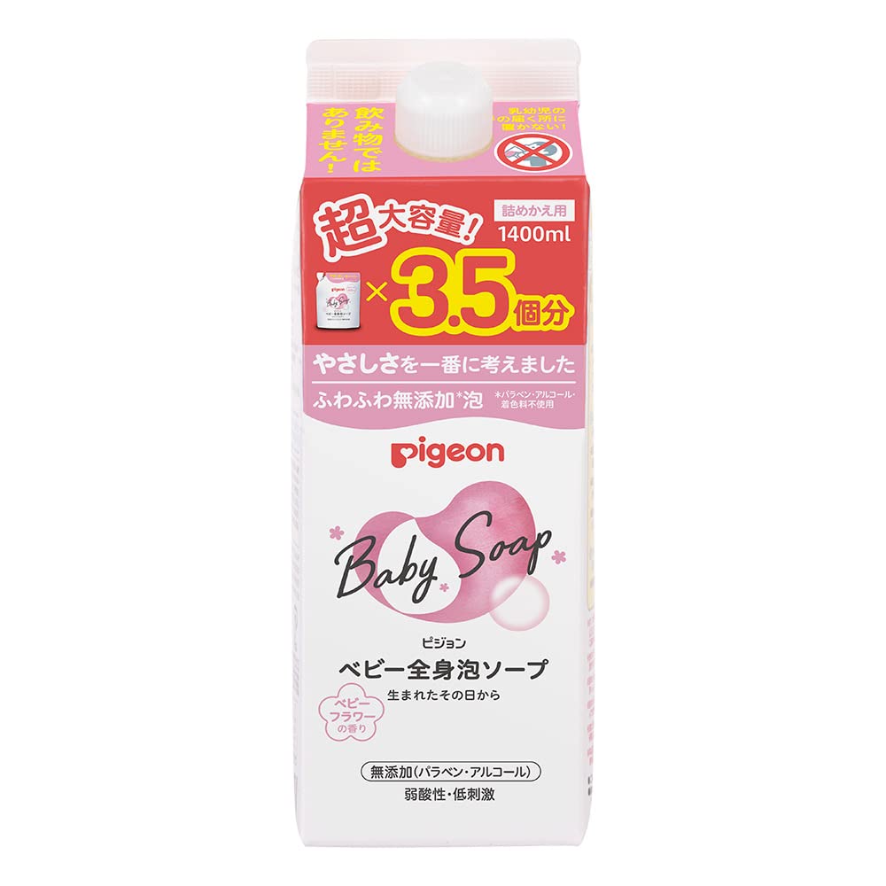 피죤 베이비 전신 거품 비누 플라워향 리필 1400ml 베이비 플라워향 1개