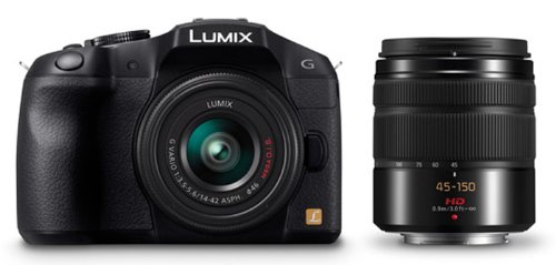 [중고] 파나소닉 루믹스 블랙 DMC-G6W 미러리스 카메라 14-42mm 45-150mm 렌즈킷 이미지 2
