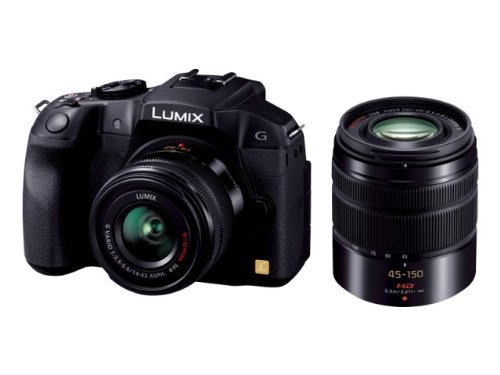 [중고] 파나소닉 루믹스 블랙 DMC-G6W 미러리스 카메라 14-42mm 45-150mm 렌즈킷