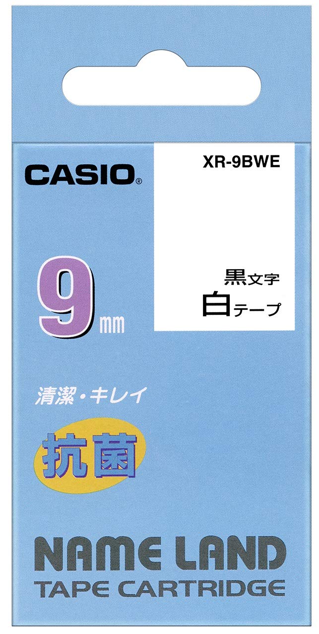 카시오 네임랜드 화이트 XR-9BWE 9mm 라벨테이프 화이트