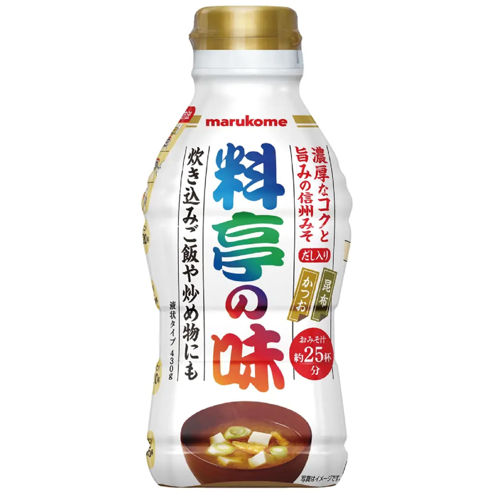 마루코메 료테이노아지 가쓰오 다시마 액상된장 430g 6개입 다시마