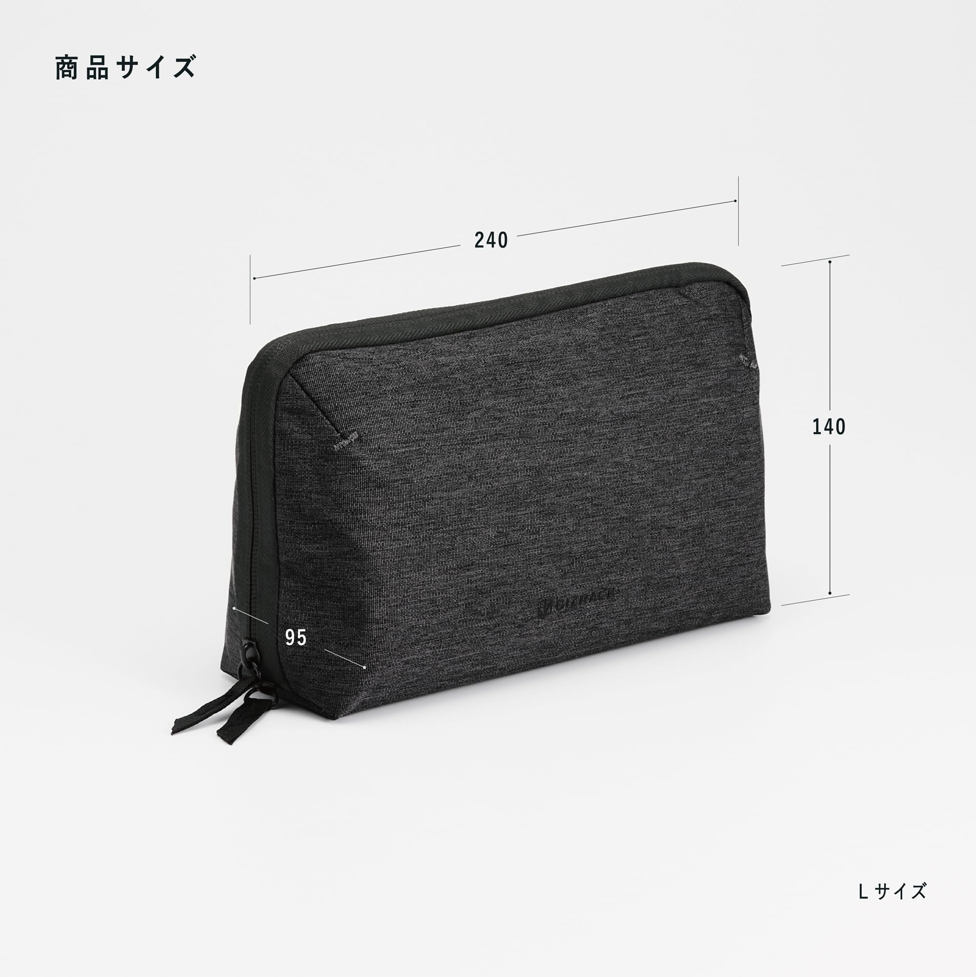코쿠요 BIZRACK 가젯 파우치 L 블랙 AMBG-BR201D 이미지 7