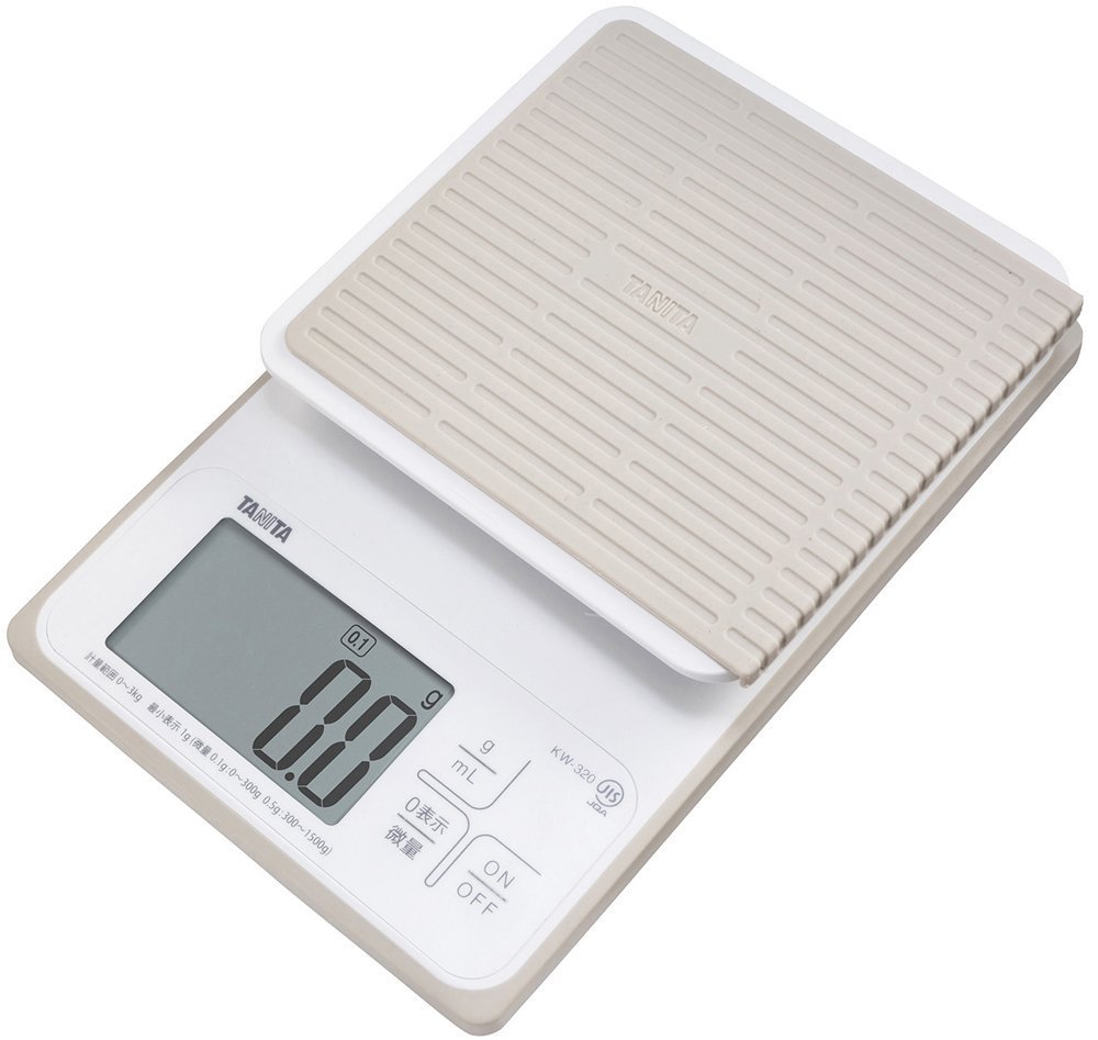 타니타 KW-320-WH 화이트 3kg 방수 12 화이트 0.1g 단위 3000g까지 단품 이미지 1
