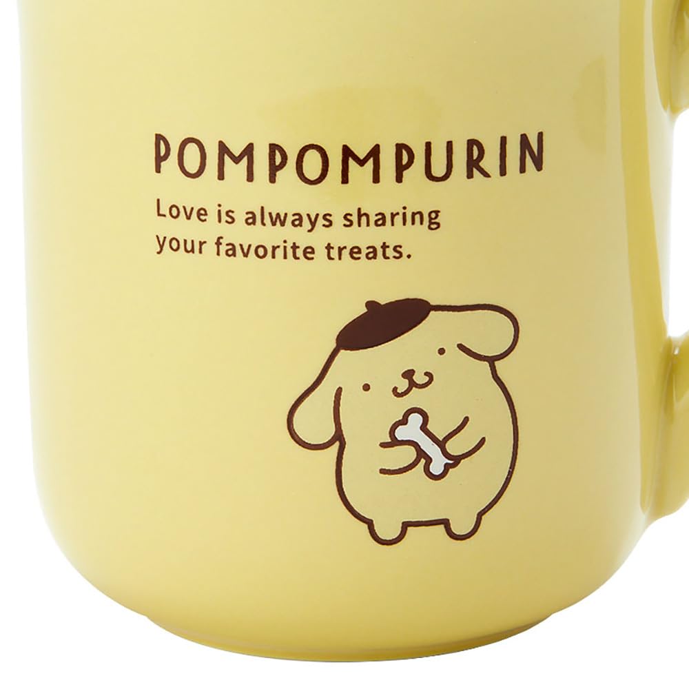 산리오 폼폼푸린 422410 도자기 머그컵 260ml 옐로우 이미지 4