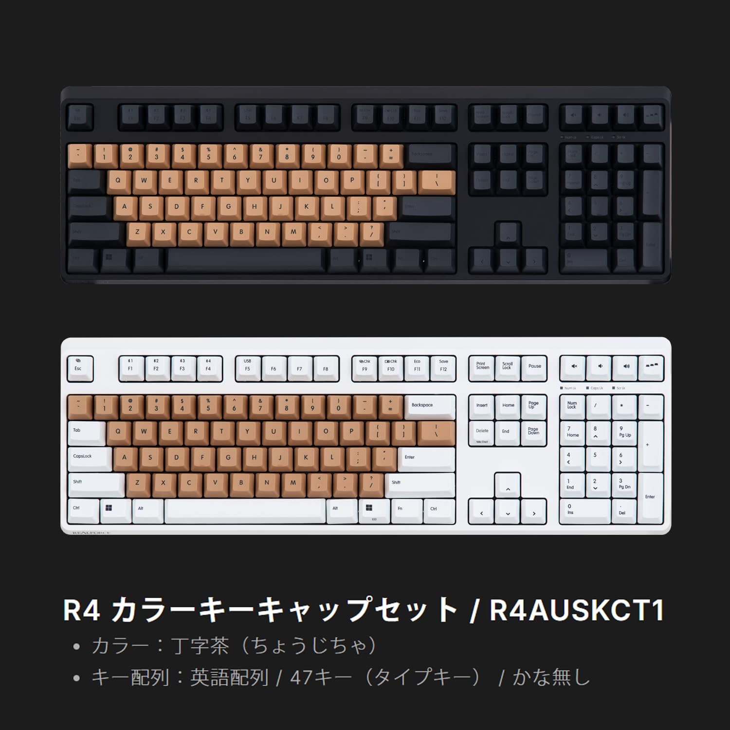 토프레 리얼포스 R4 쵸지차 R4AUSKCT1 키캡 세트 영문 PBT 승화인쇄 이미지 3