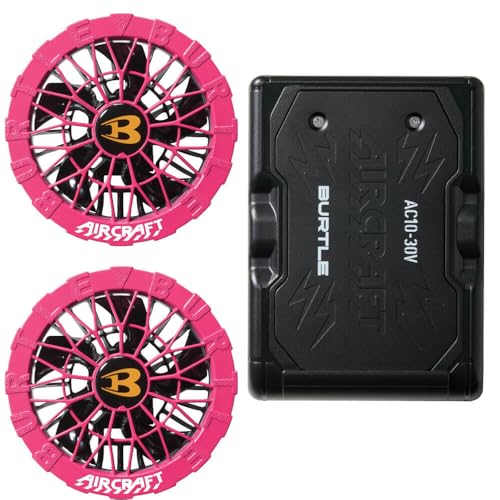 BURTLE 에어크래프트 팬 30V 배터리 세트 AC10+AC10-2 블랙 하니핑크