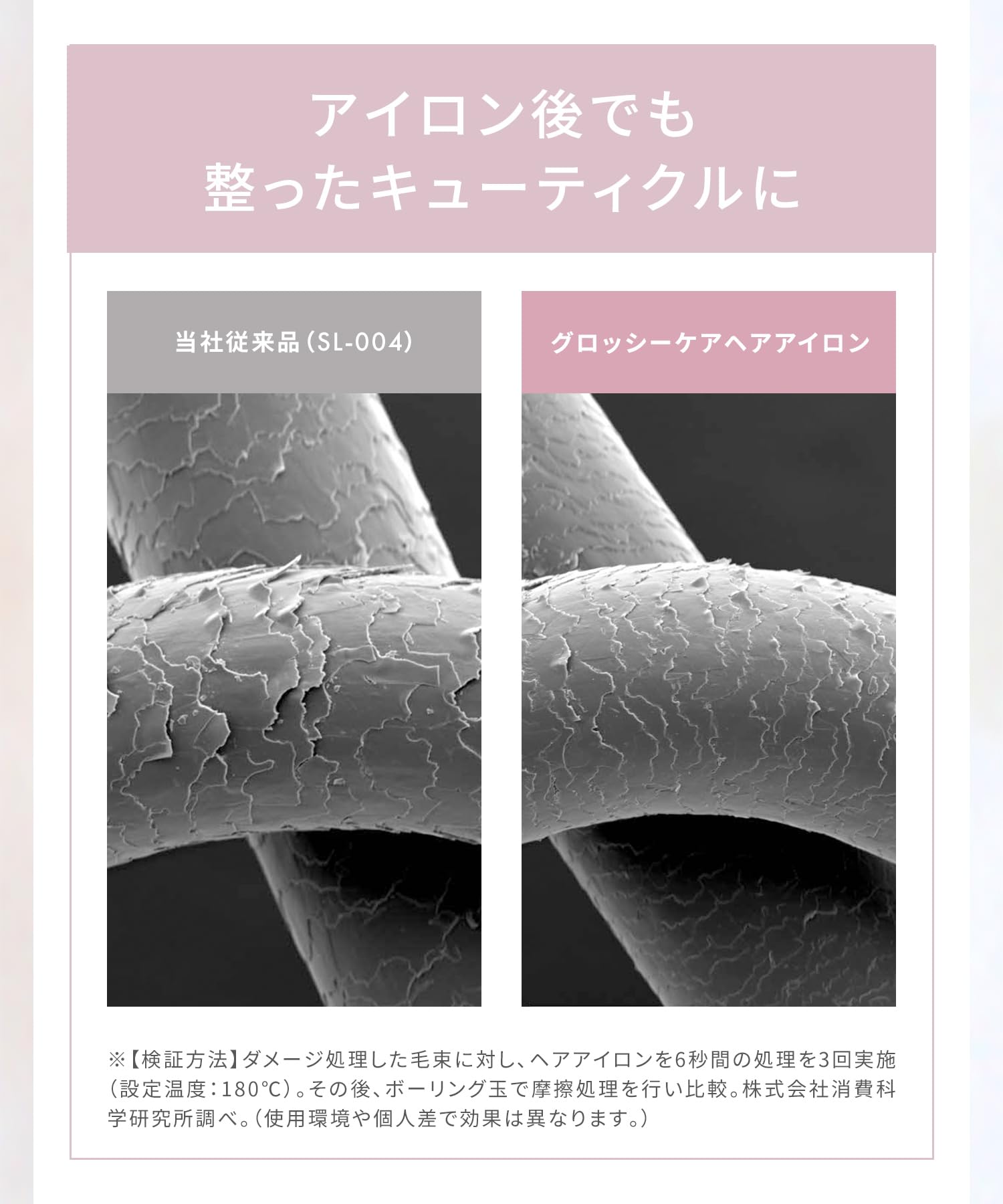 살로니아 글로시케어 스트레이트 아이론 화이트 메탈 괄사 콤 세트 이미지 6