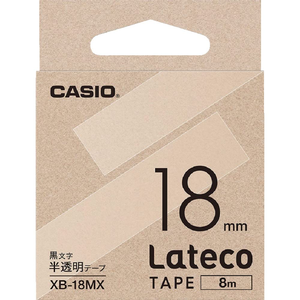 카시오 라테코 반투명 18mm XB-18MX 라벨테이프