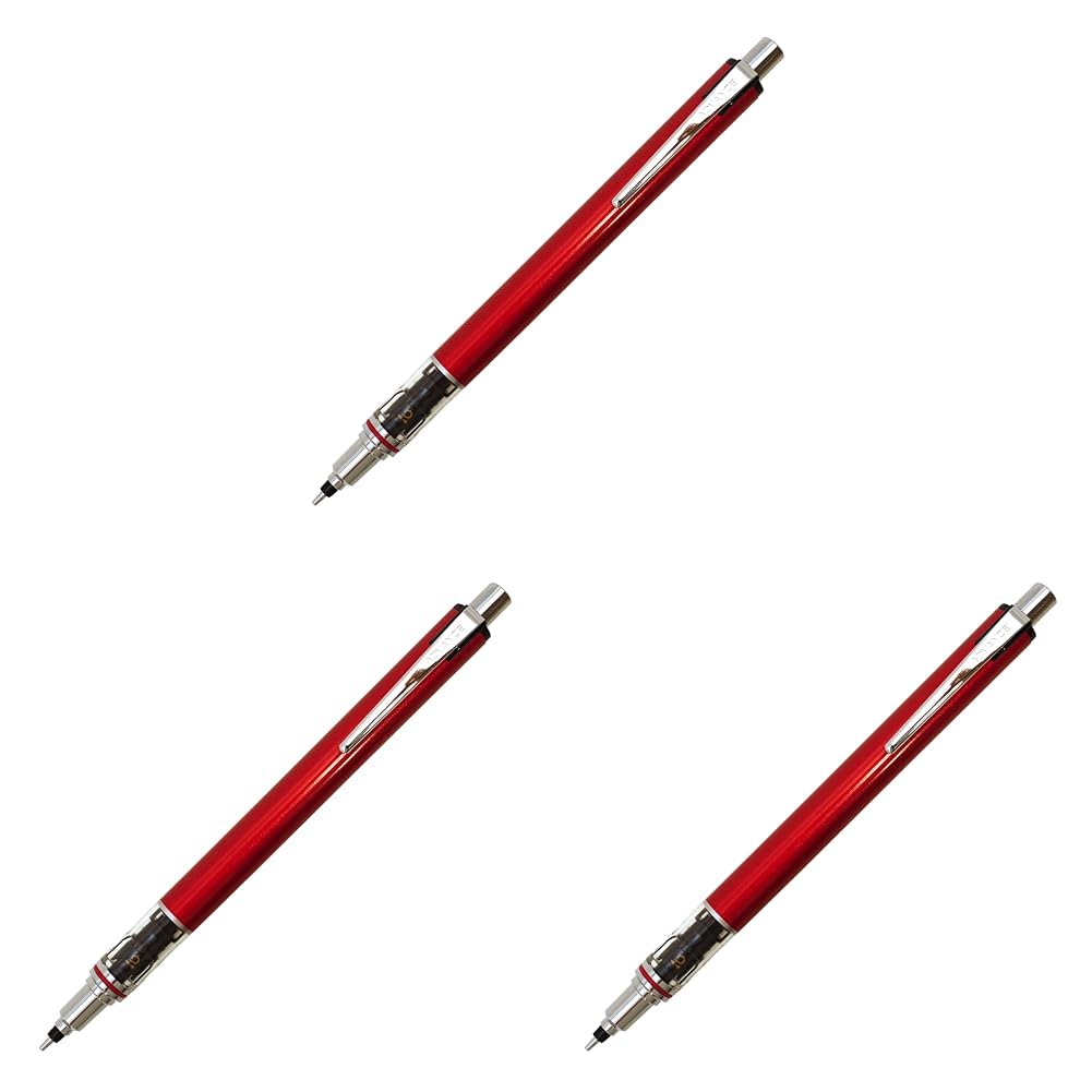 미쓰비시 연필 쿠루토가 어드밴스 레드 M55591P.15 0.5mm 샤프펜슬 0.5mm 3본