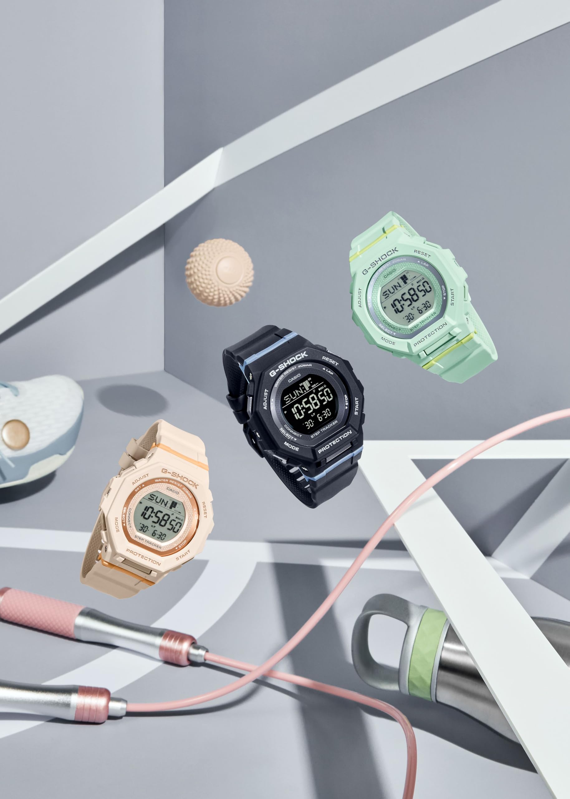 카시오 지샥 G-SHOCK GMD-B300-4JF 미드사이즈 블루투스 여성용 손목시계 이미지 10