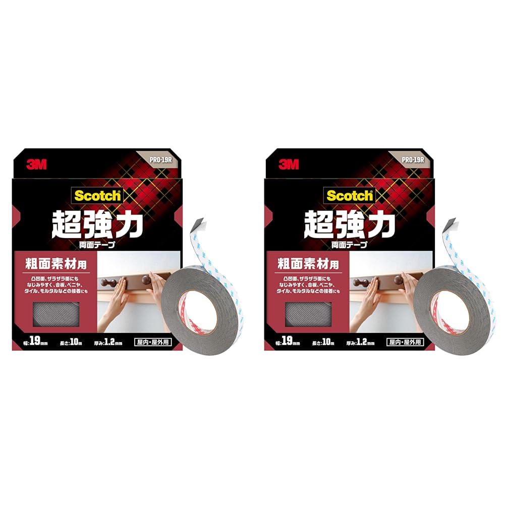 3M 스카치 초강력 양면테이프 거친표면용 PRO-19R 19mm 10m
