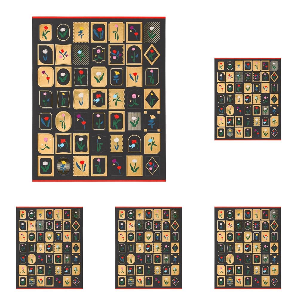 호보니치 와타나베 요시에 쁘띠 블룸 박인쇄 스티커 220×144×1mm (× 5)