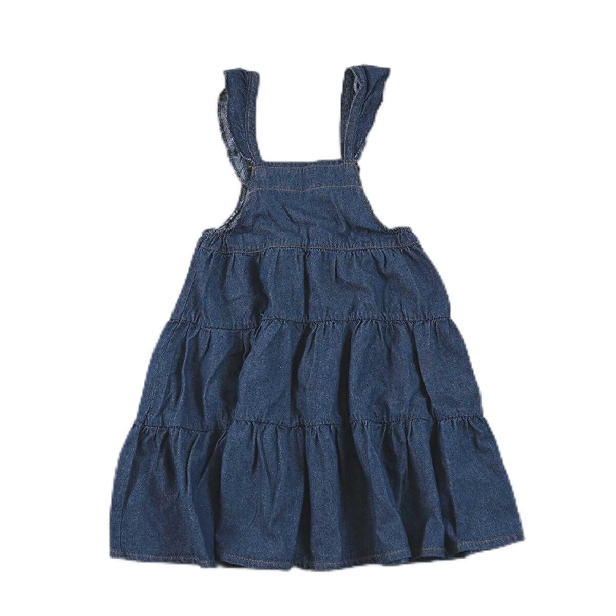 마키즈 COTTON from U.S.A 데님 티어드 원피스 C70네이비 95
