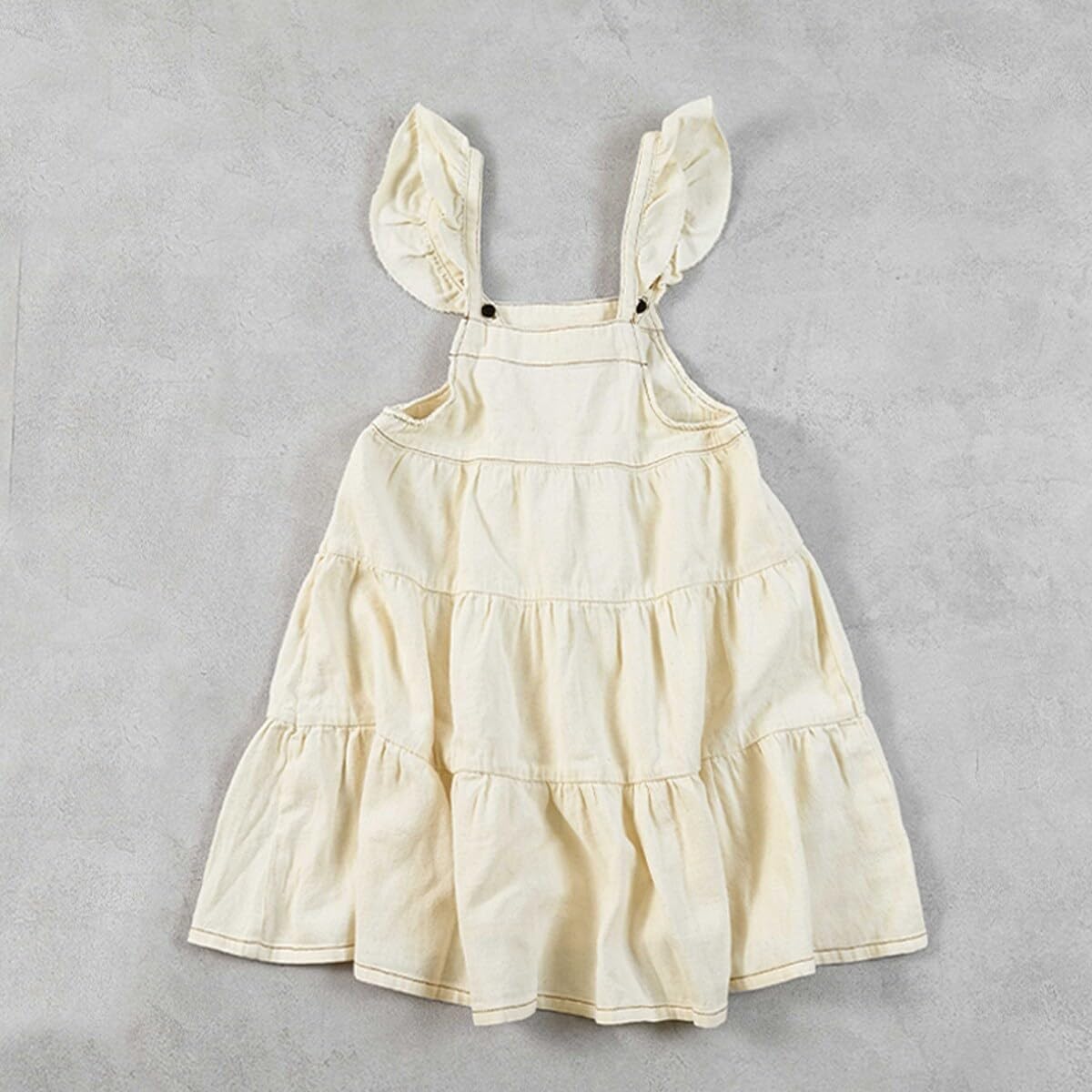 마키즈 COTTON from U.S.A 데님 티어드 원피스 Ｃ７０네이비 95 이미지 2