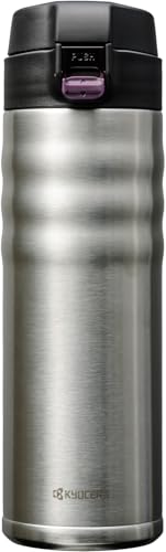 교세라 머그 실버 MB-17FSS-AZ 500ml 원터치 보온병 세라믹코팅
