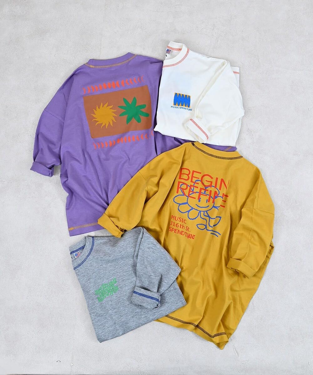 마키즈 COTTON from U.S.A 전후면 프린트 빅 B61 그레이 헤더 150 이미지 2