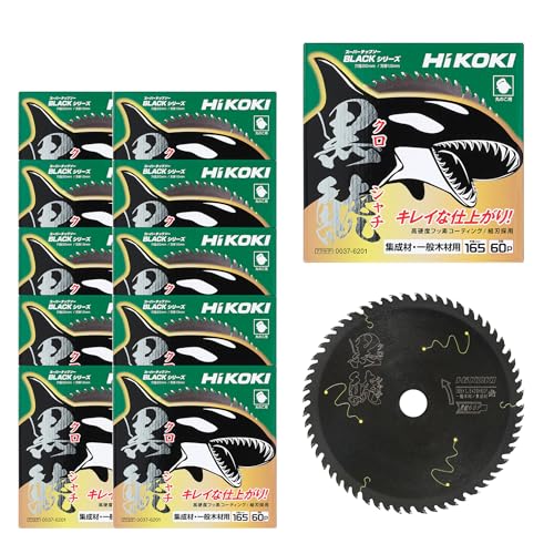 하이코키 쿠로샤치 0023-0595 165mm 60P 원형톱날 집성재 일반목재용 12개입