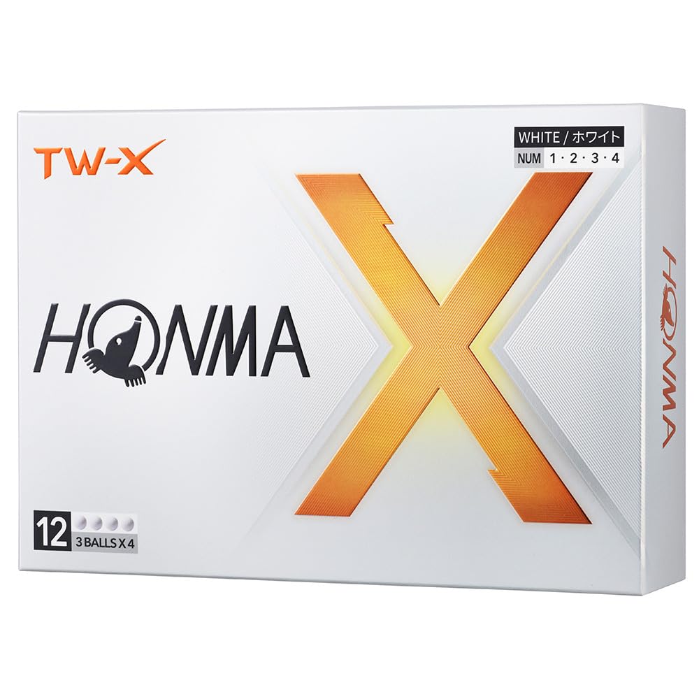 혼마 투어월드 TW-X 2024년형 화이트 1더즌 12구 3피스 골프공