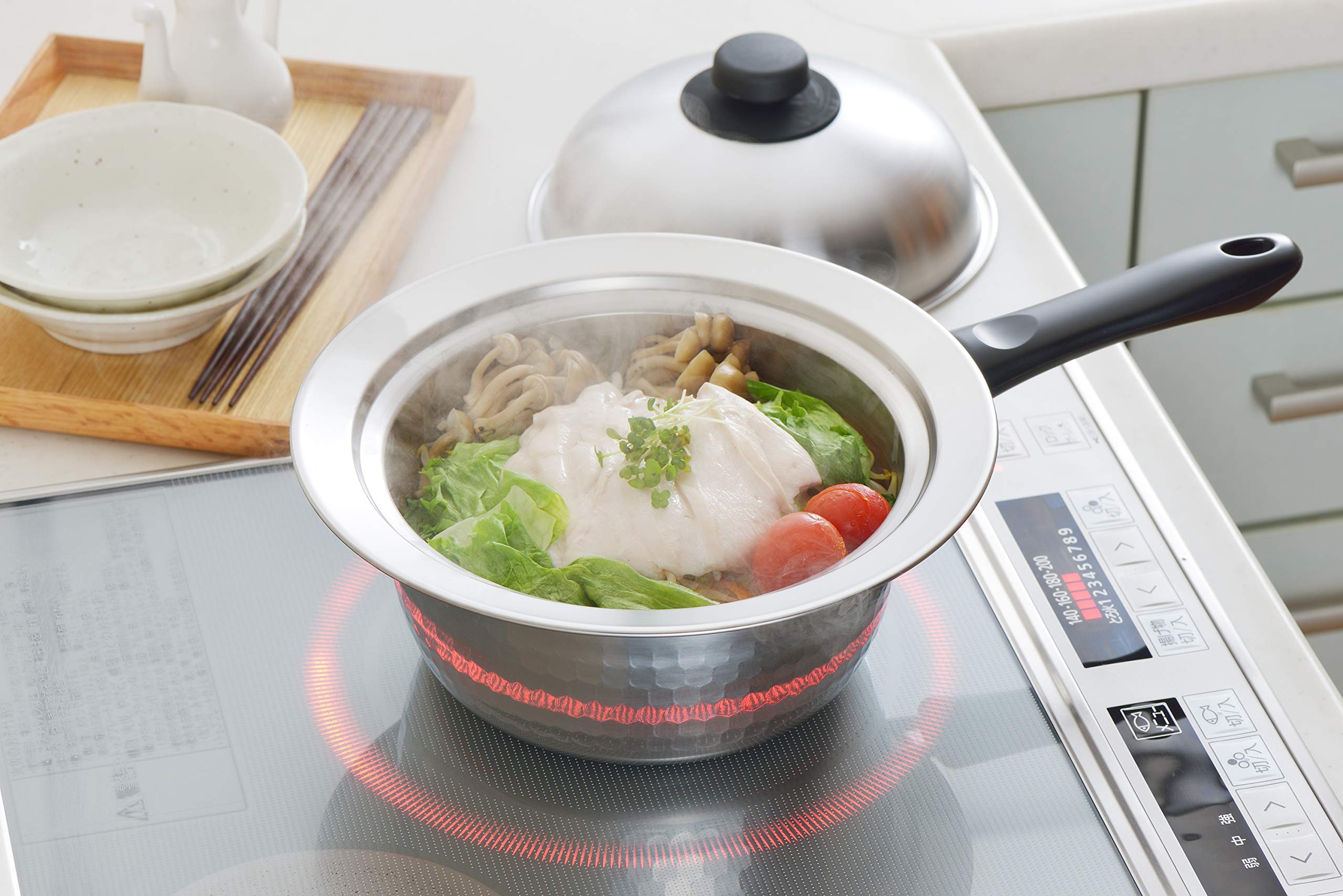 요시카와 미미사이사이 18-20cm SJ2630 냄비 찜기 돔형 덮개포함 이미지 2