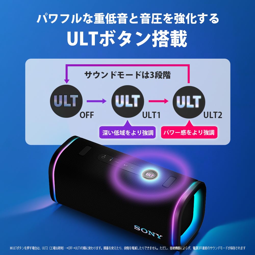 소니 ULT FIELD 5 블랙 SRS-ULT50 블루투스 스피커 방수 방진 이미지 4