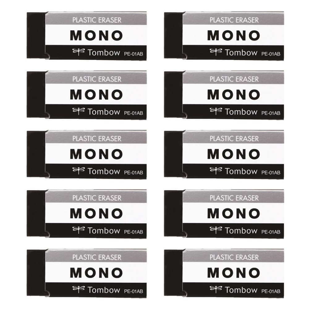 톰보 MONO 블랙 지우개 10개입 PE01 JCC-073AZ