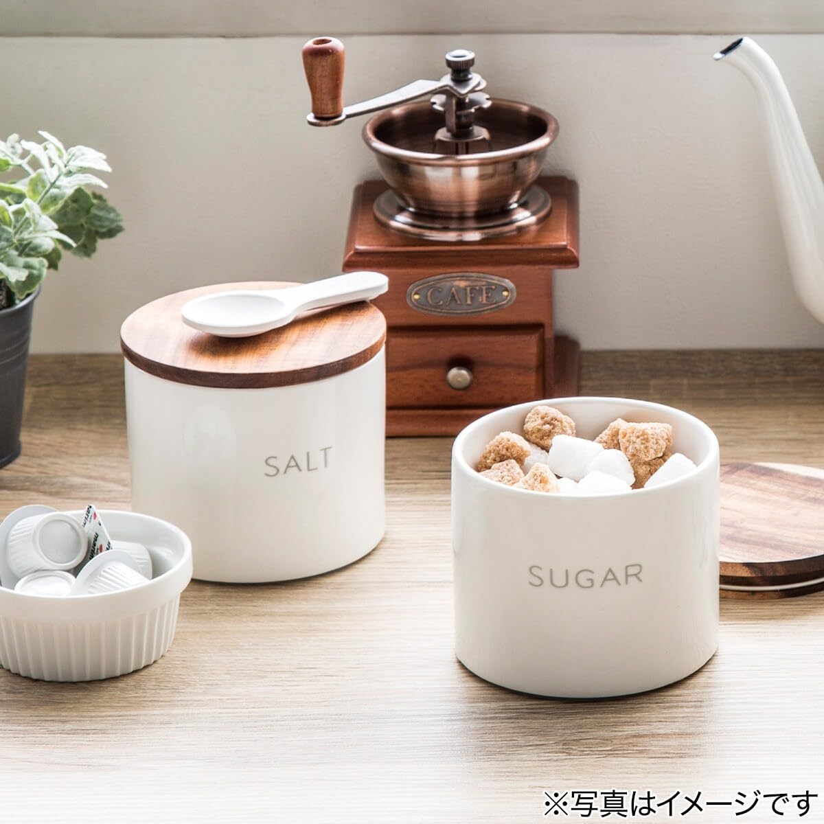 니토리 자기 캐니스터 SALT 350ml 이미지 2
