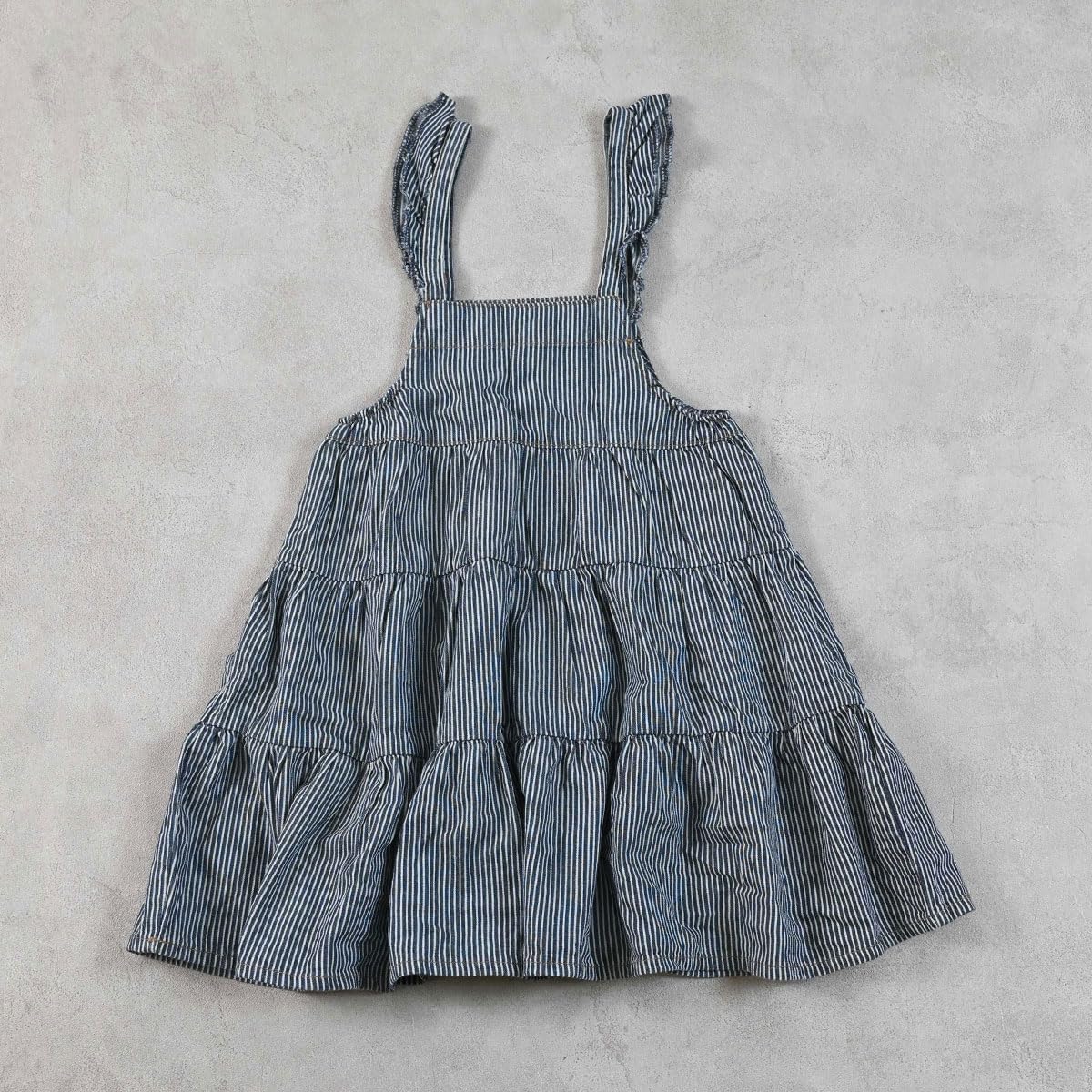 마키즈 COTTON from U.S.A 데님 티어드 원피스 Ｃ７０네이비 150 이미지 6