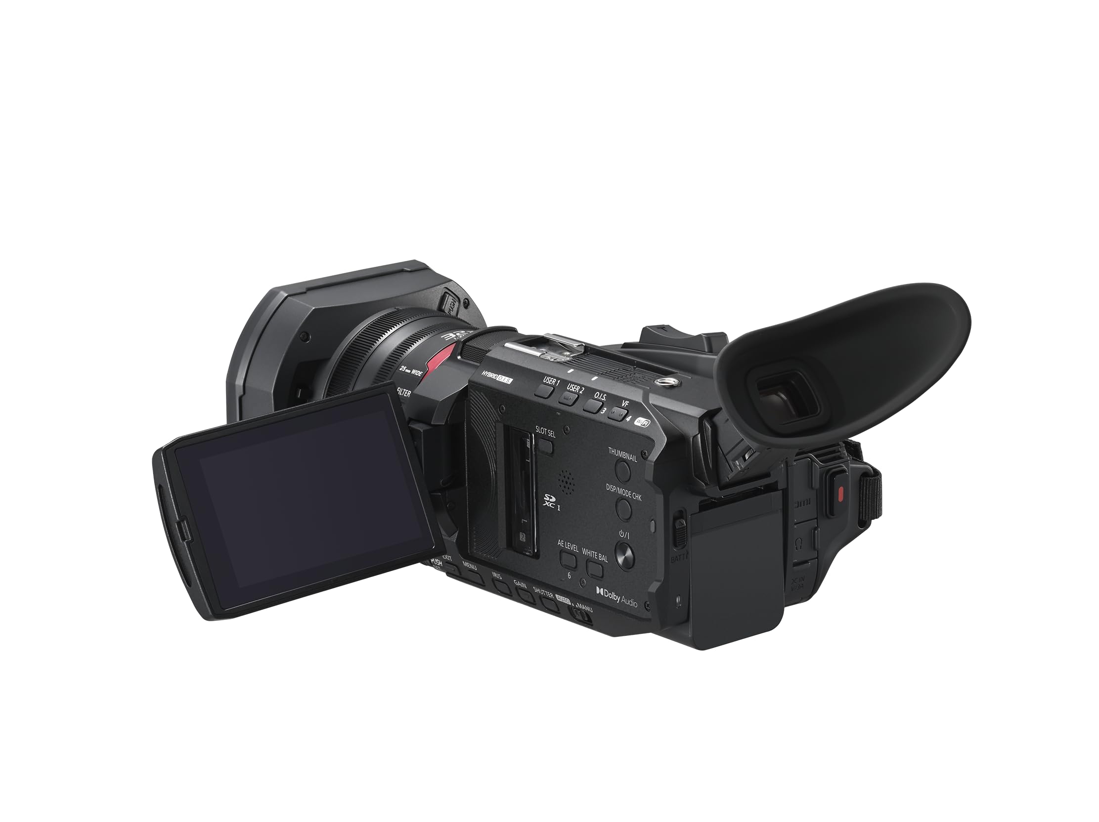 파나소닉 4K 60P 비디오카메라 HC-X1600 광학 24배줌 블랙 이미지 2