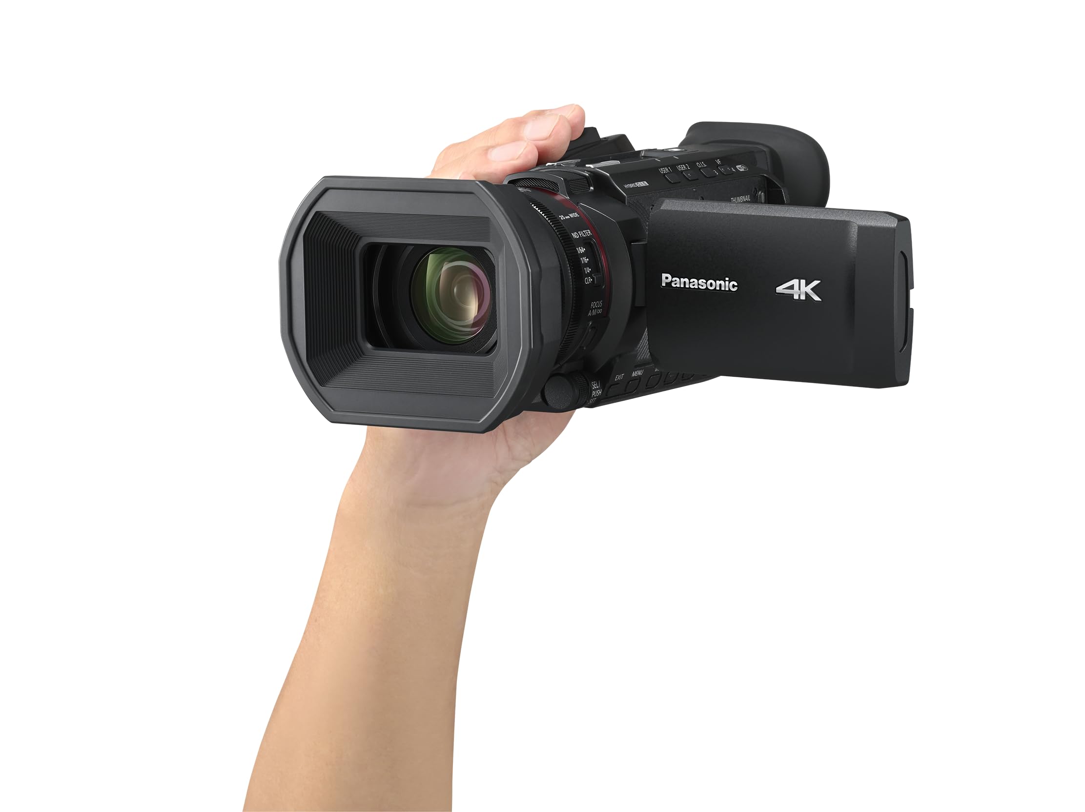 파나소닉 4K 60P 비디오카메라 HC-X1600 광학 24배줌 블랙 이미지 3