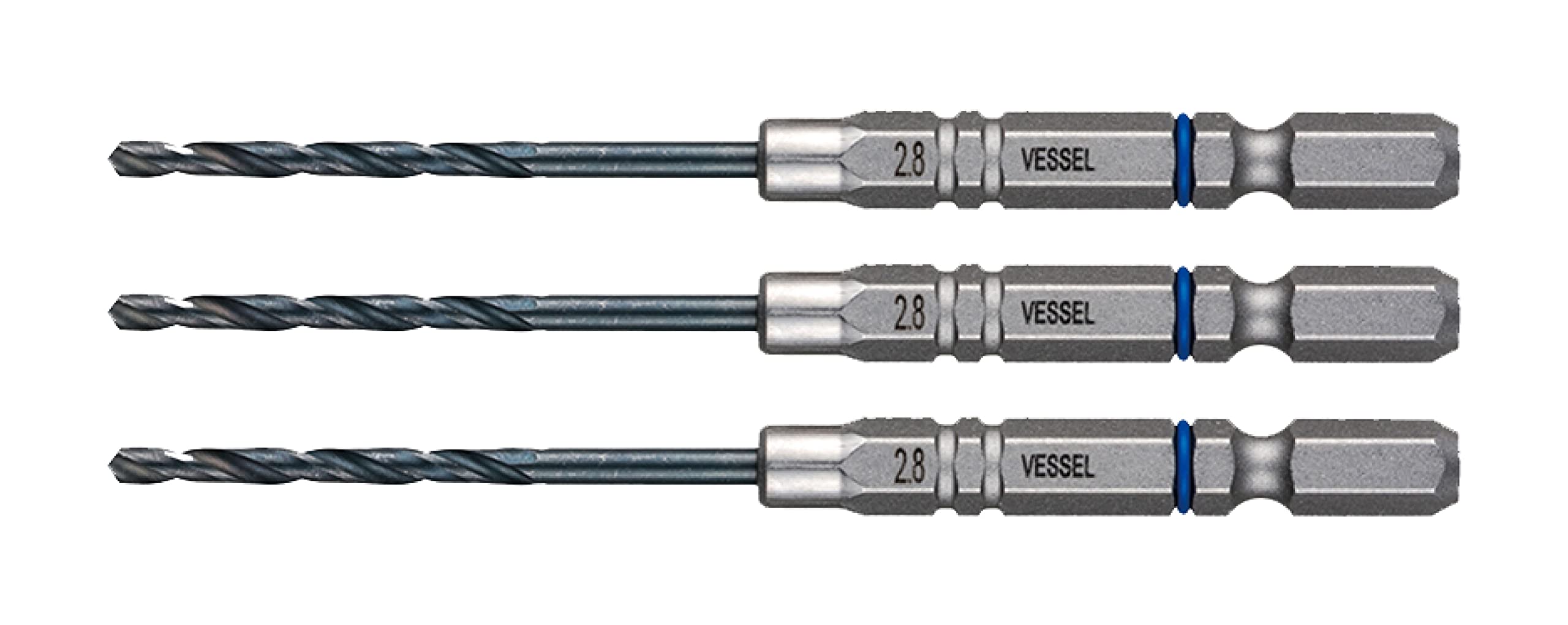 베셀 쿠션 드릴 철공용 드릴 비트 세트 2.8mm 3개입 AMD3S-2.8 이미지 1
