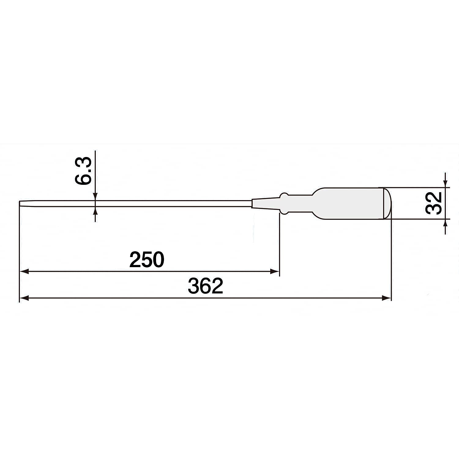 엔지니어 롱 그립 드라이버 DG-12 +2 225mm 이미지 3