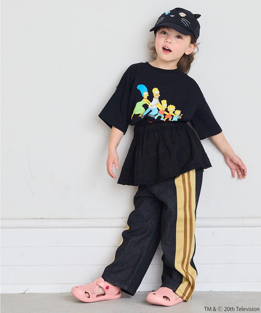 마키즈 심슨 프린트 반팔 티셔츠 Ｂ９０블랙 120 이미지 6
