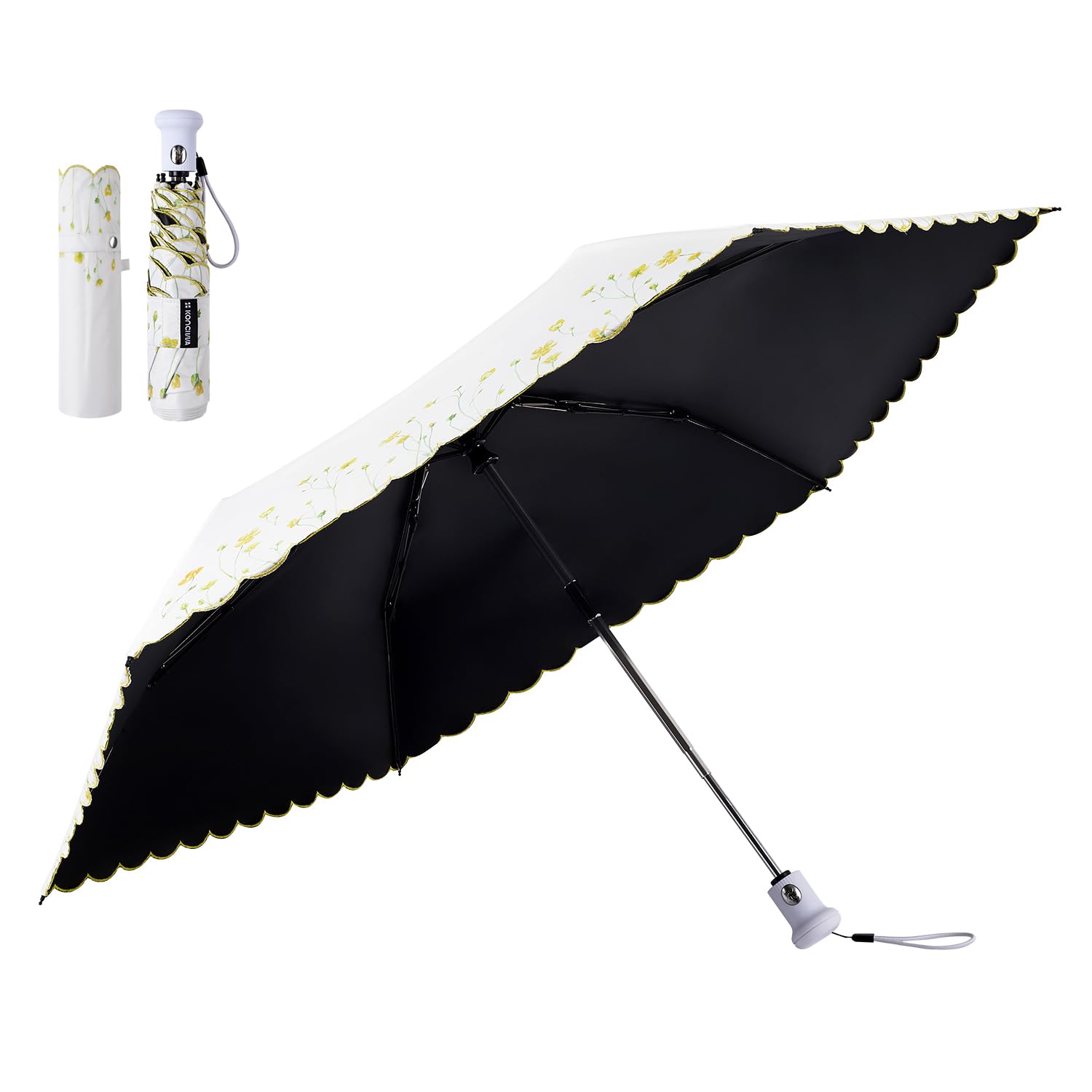 콘치와 3단 자동개폐 양우산 50cm 자외선차단 초발수 100%